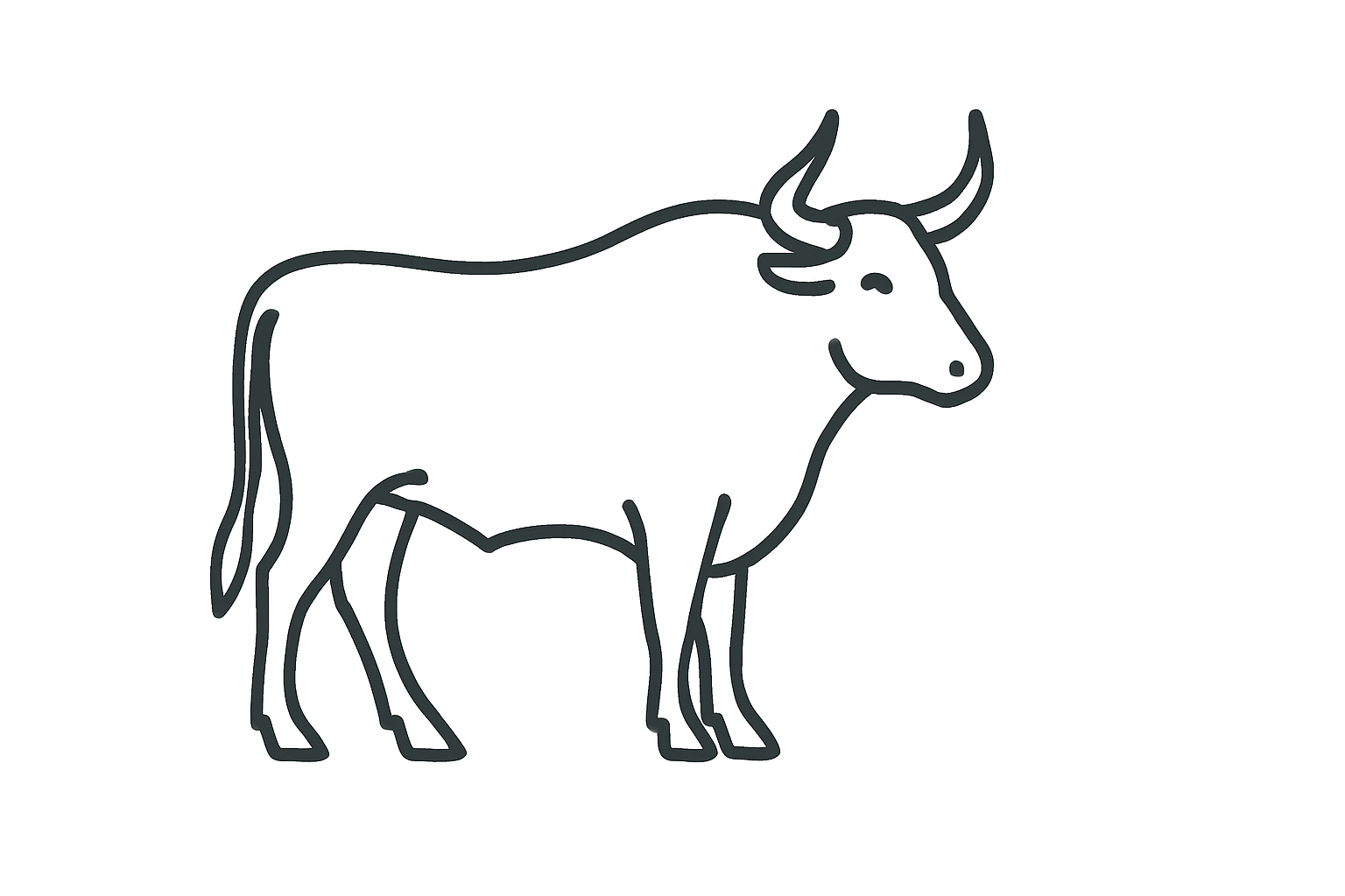 Bull Title Tactile Graphic