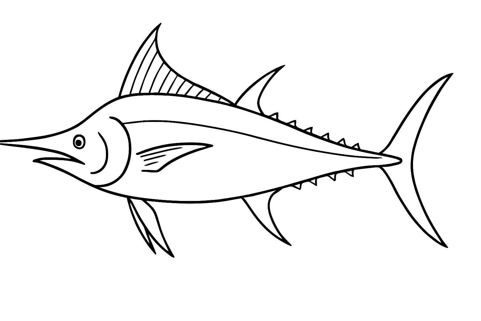 Marlin Fish Tactile Graphic Marlin Fish Tactile Graphic