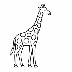 Giraffe Tactile Graphic