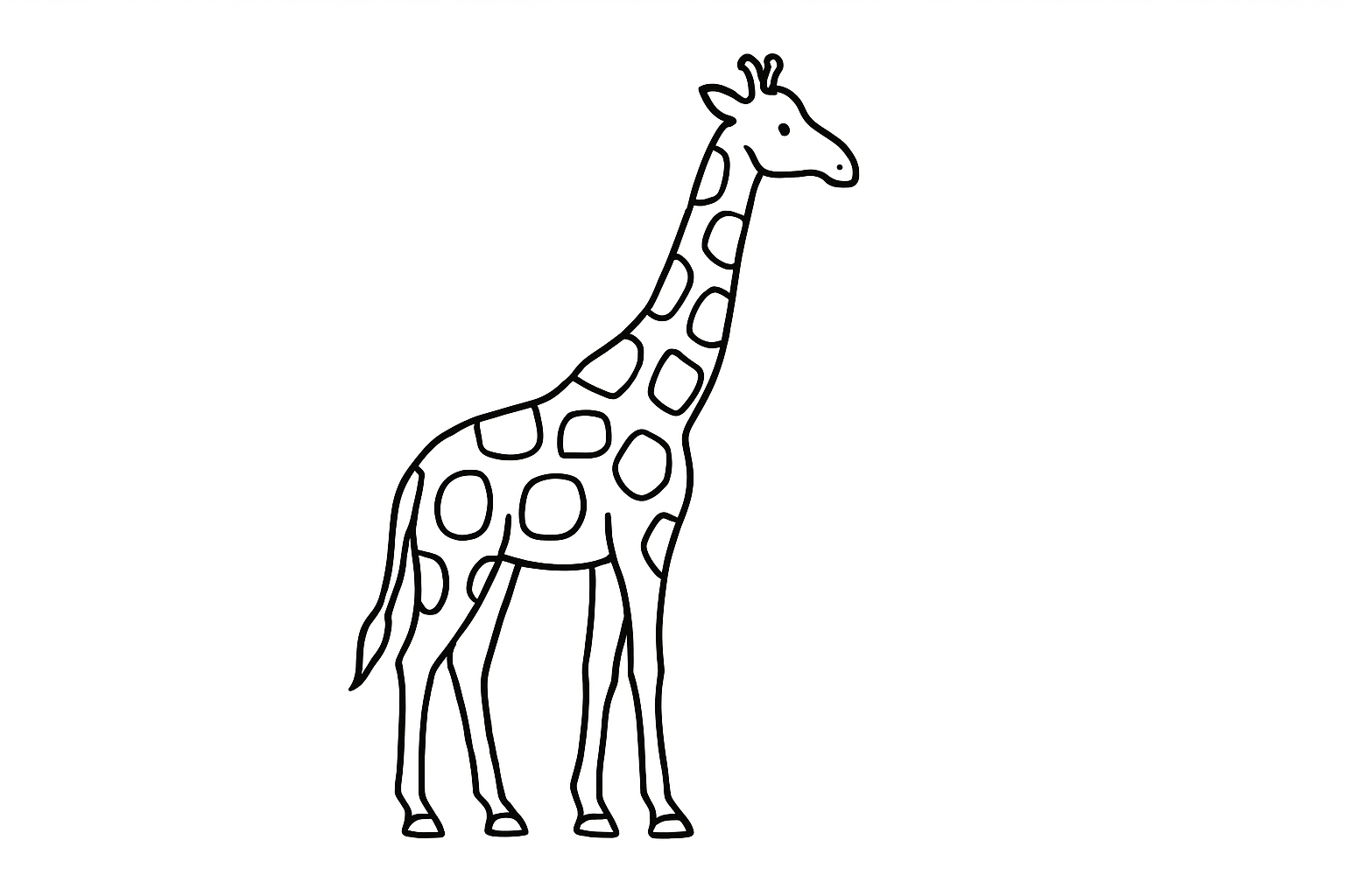 Giraffe Tactile Graphic