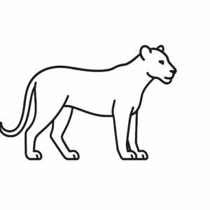 Lioness title Tactile Graphic
