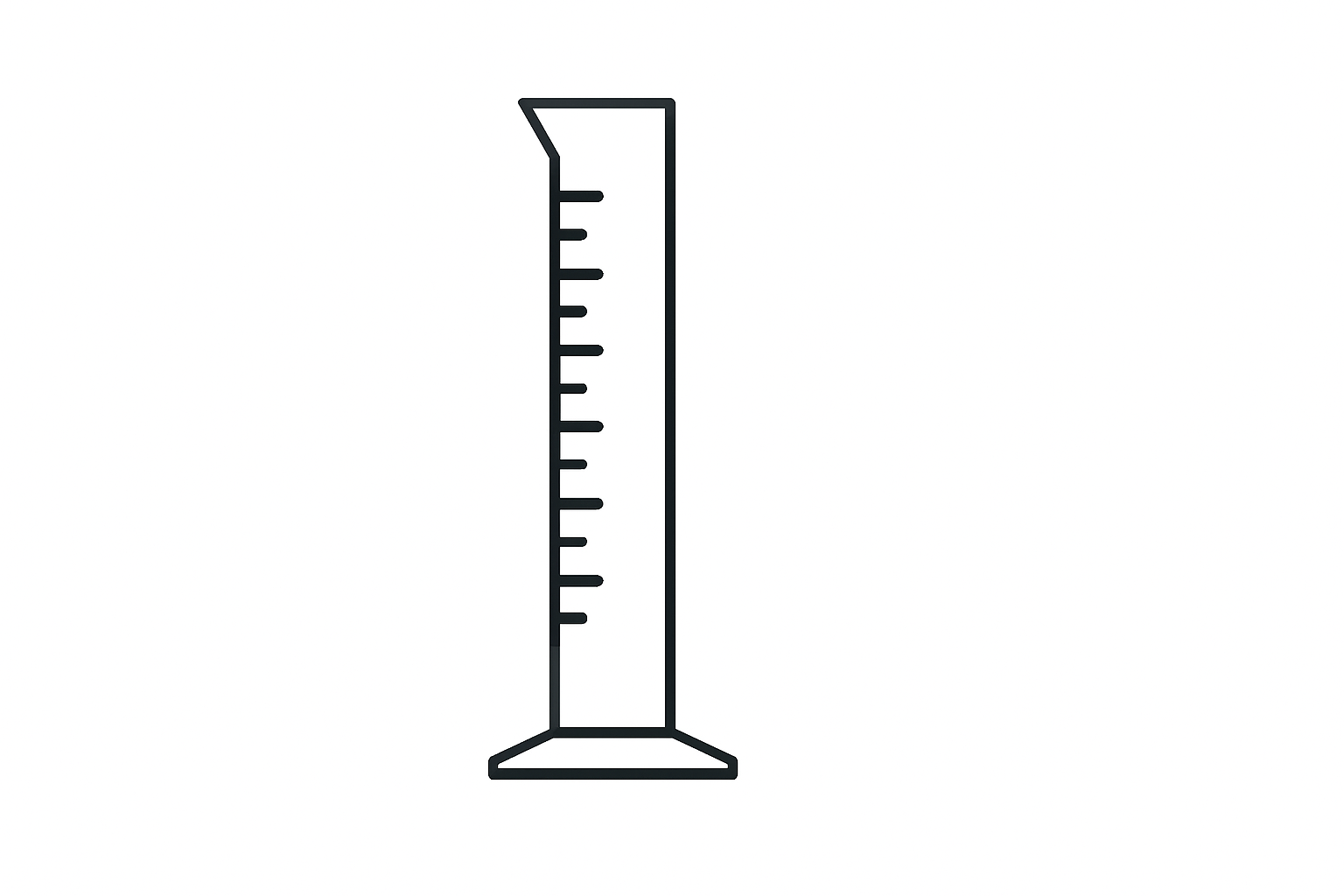 Graduated Cylinder Tactile Graphic