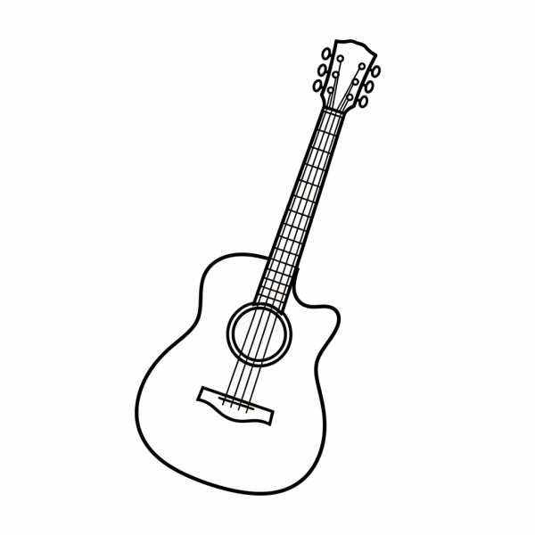 Acoustic Guitar Tactile Graphic