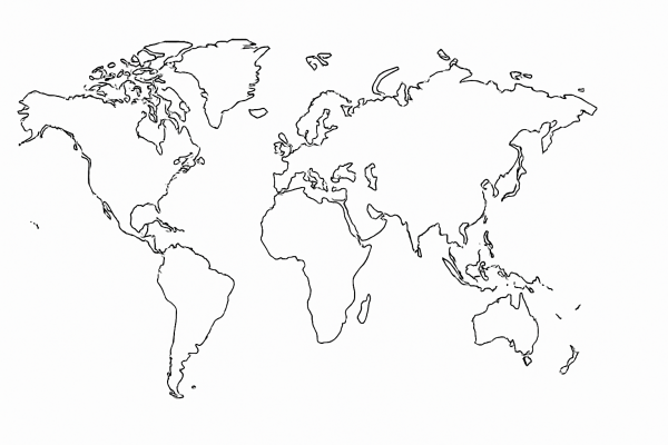 Geography map of 7 Continents