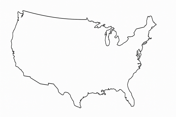 Tactile Map of The United States