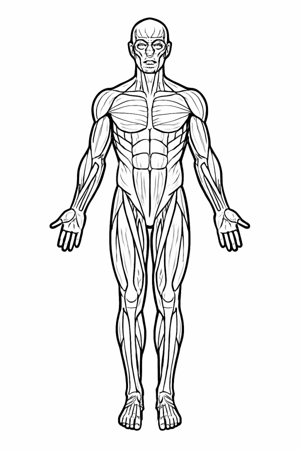 Human Musculature Tactile Graphic