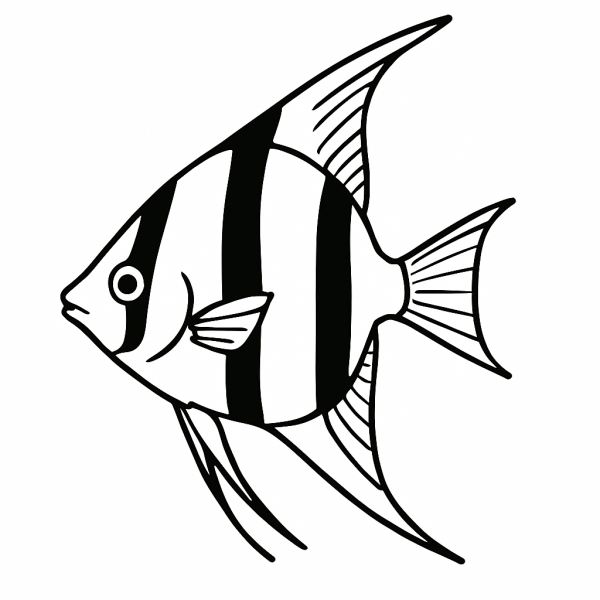 Angelfish tactile graphic